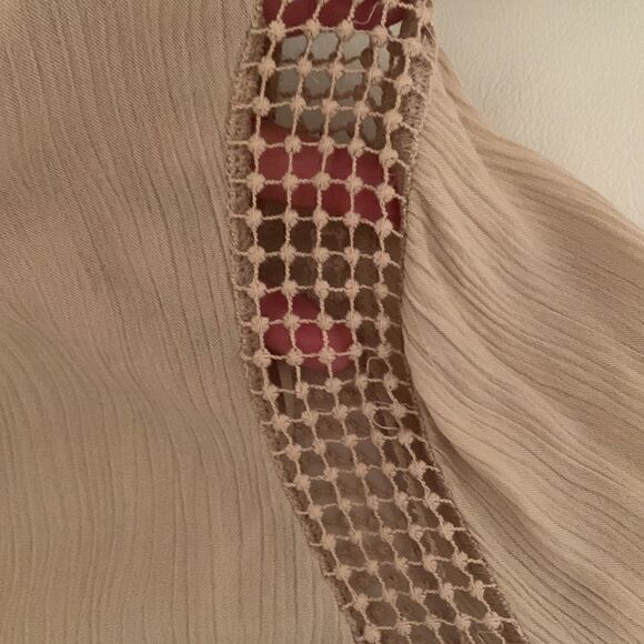 Joseph A. Viscose Crinkle Top With Crochet Detail Tunic Size XL - Picture 6 of 12